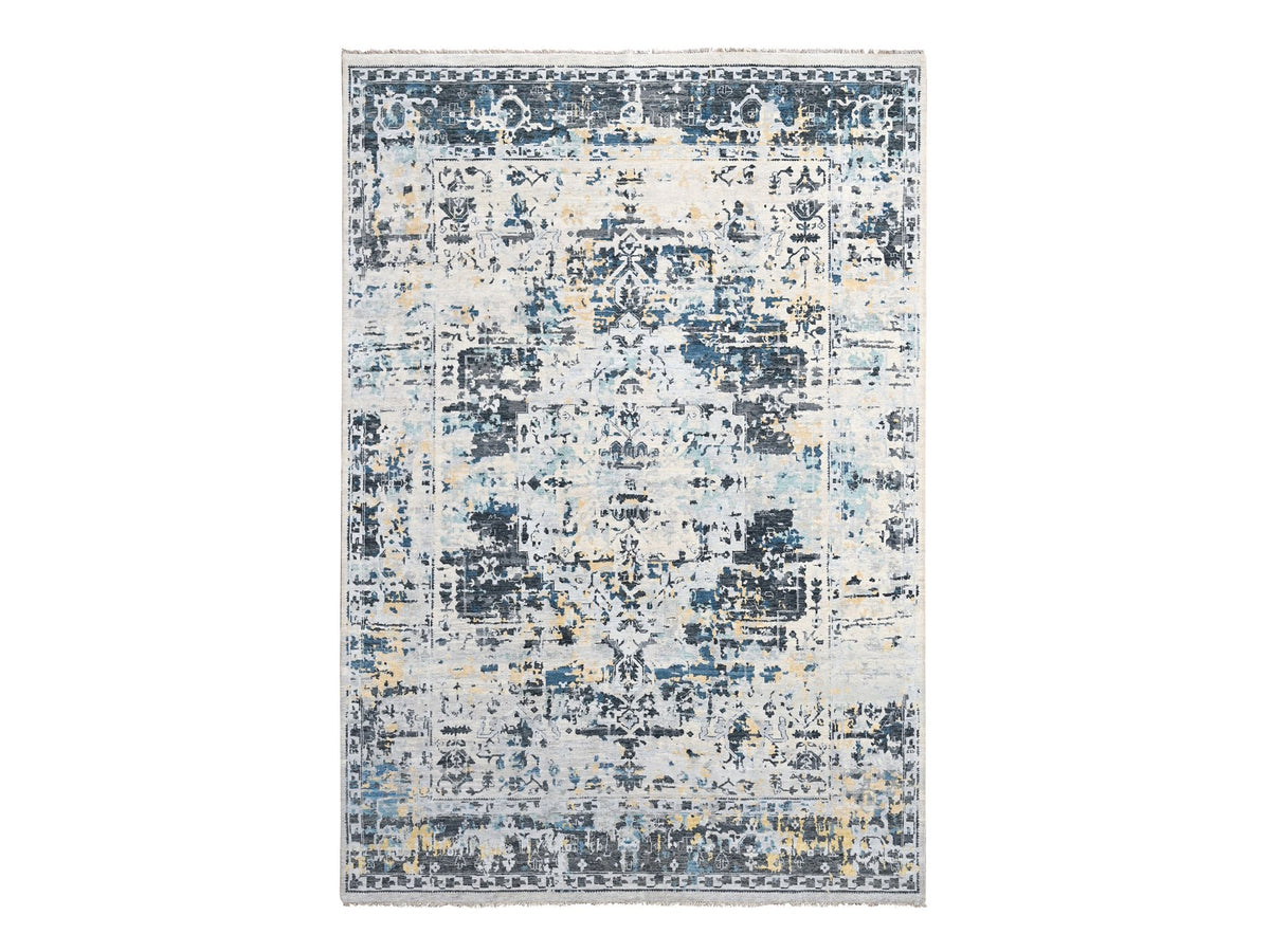 Heriz Transitional hand-knotted wool rug in Ivory, 8'10" x 12' — SKU O084302