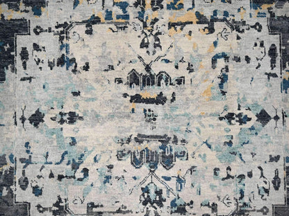 Heriz Transitional hand-knotted wool rug in Ivory, 8'10" x 12' — SKU O084302 (view 8)