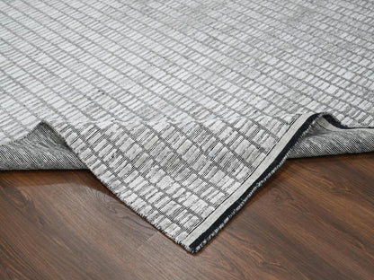 Modern / Contemporary hand-knotted wool/plant based silk rug in Gray, 7'10" x 10' — SKU O084307 (view 6)