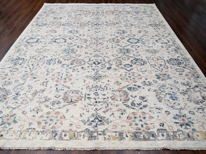 Mahal Oushak hand-knotted wool rug in Ivory, 12'1" x 14'9" — SKU O084331 (view 2)
