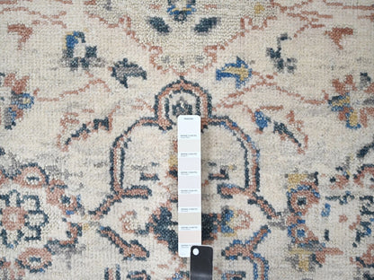Mahal Oushak hand-knotted wool rug in Ivory, 12'1" x 14'9" — SKU O084331 (view 7)