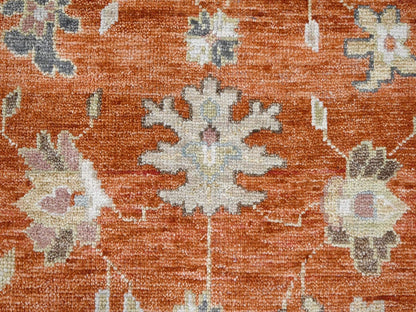 Oushak Oushak hand-knotted wool rug in Orange & Camel, 12' x 17'8" — SKU O084358 (view 8)