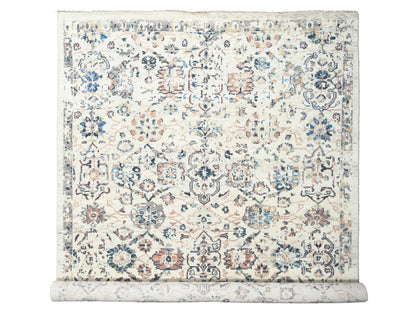 Mahal Oushak hand-knotted wool rug in Ivory, 9'9" x 14' — SKU O084363