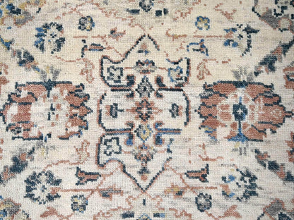 Mahal Oushak hand-knotted wool rug in Ivory, 9'9" x 14' — SKU O084363 (view 8)