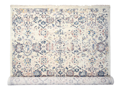 Ivory 11'10" x 17'8" Oushak And Peshawar Hand knotted Wool Rug - Sku: O084364