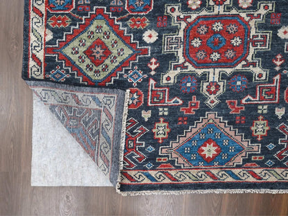 Black 12'0" x 18'0" Heriz Hand knotted Wool Rug - Sku: O084377