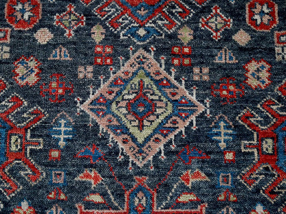 Black 12'0" x 18'0" Heriz Hand knotted Wool Rug - Sku: O084377