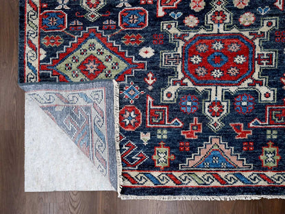 Black 12'0" x 14'10" Heriz Hand knotted Wool Rug - Sku: O084387