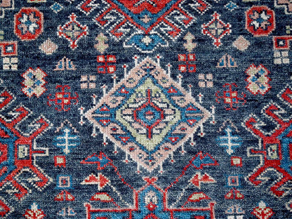 Black 12'0" x 14'10" Heriz Hand knotted Wool Rug - Sku: O084387