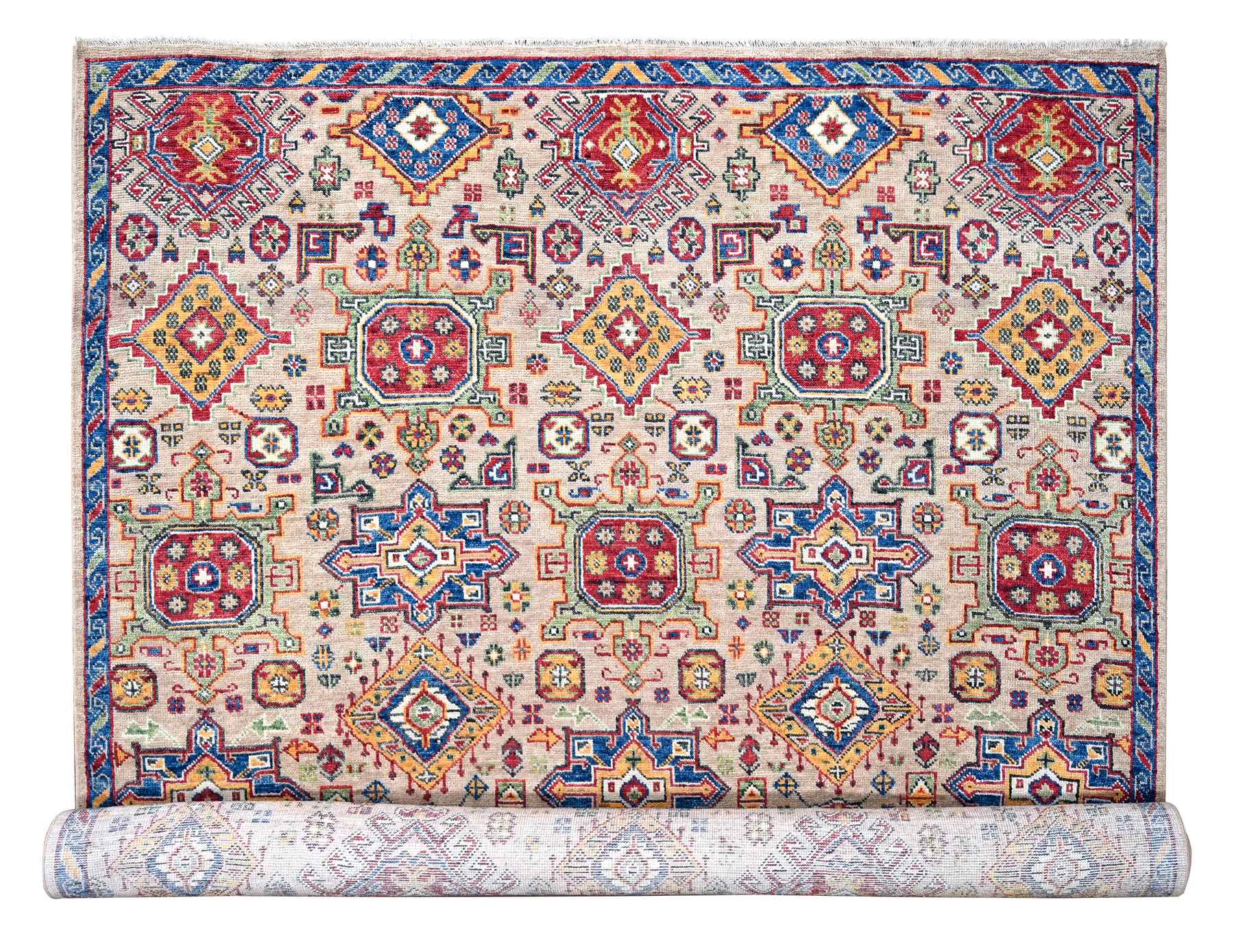 Heriz Heriz hand-knotted wool rug in Brown & Blue, 12' x 17'9" — SKU O084389