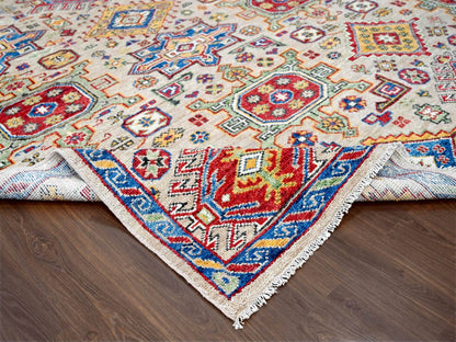 Brown 12'0" x 17'9" Heriz Hand knotted Wool Rug - Sku: O084389