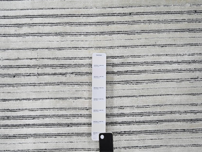 Modern / Contemporary hand-knotted wool/plant based silk rug in Ivory, 12'2" x 15' — SKU O084394 (view 7)