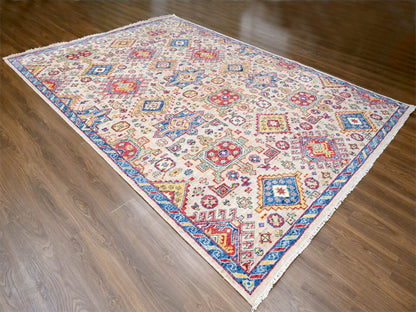 Brown 9'10" x 13'10" Heriz Hand knotted Wool Rug - Sku: O084399