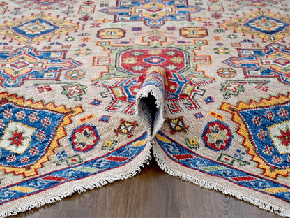 Brown 9'10" x 13'10" Heriz Hand knotted Wool Rug - Sku: O084399