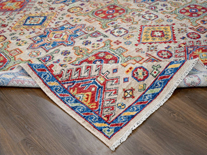 Brown 9'10" x 13'10" Heriz Hand knotted Wool Rug - Sku: O084399