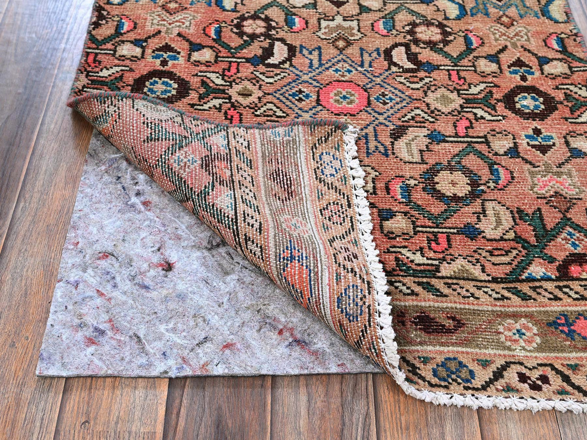 Hamadan Vintage hand-knotted wool runner in Pink, 2'3" x 9'2" — SKU O0843 (view 3)