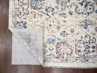 Mahal Oushak hand-knotted wool rug in Ivory, 8'10" x 11'10" — SKU O084400 (view 4)