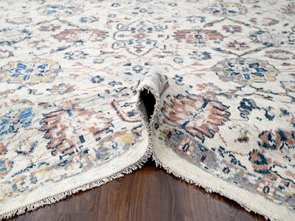 Mahal Oushak hand-knotted wool rug in Ivory, 8'10" x 11'10" — SKU O084400 (view 5)