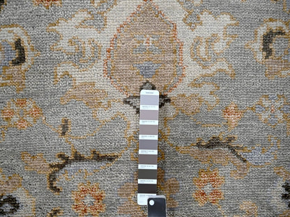 Oushak Oushak hand-knotted wool rug in Gray & Ivory, 7'10" x 8' — SKU O084403 (view 4)
