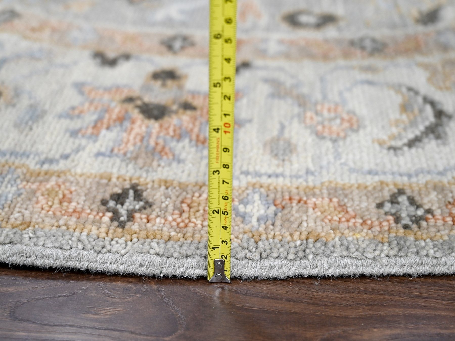 Oushak Oushak hand-knotted wool rug in Gray & Ivory, 7'10" x 8' — SKU O084403 (view 7)