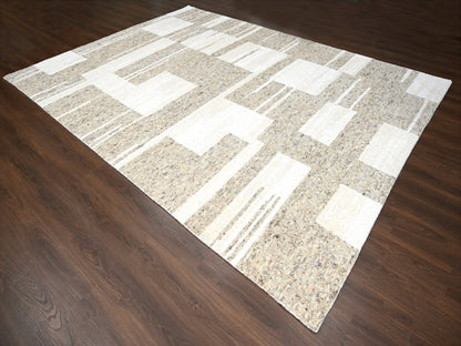 Brown 10'2" x 13'9" Modern / Contemporary Hand knotted Wool Rug - Sku: O084433