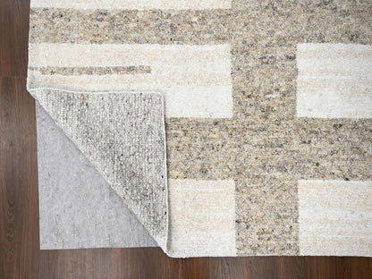 Brown 10'2" x 13'9" Modern / Contemporary Hand knotted Wool Rug - Sku: O084433