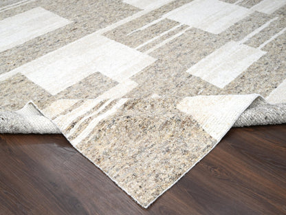 Brown 10'2" x 13'9" Modern / Contemporary Hand knotted Wool Rug - Sku: O084433