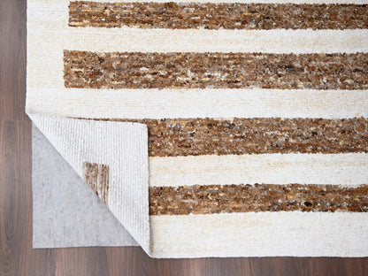 Brown 8'2" x 9'10" Modern / Contemporary Hand knotted Wool Rug - Sku: O084442