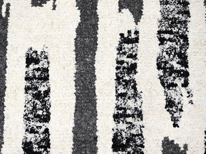 Black 10'2" x 13'7" Modern and Contemporary Hand knotted Wool Rug - Sku: O084443