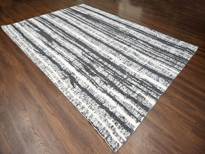 Black 10'0" x 13'8" Modern and Contemporary Hand knotted Wool Rug - Sku: O084445