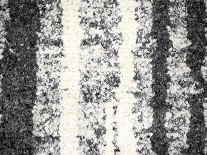 Black 10'0" x 13'8" Modern and Contemporary Hand knotted Wool Rug - Sku: O084445