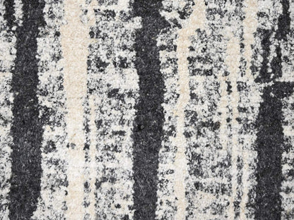 Black 12'0" x 14'9" Modern and Contemporary Hand knotted Wool Rug - Sku: O084446
