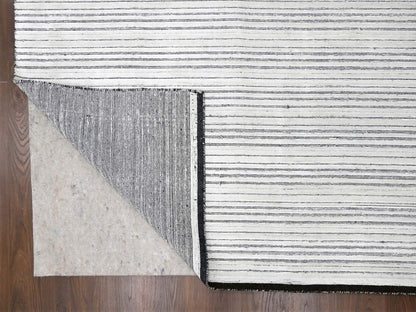 Ivory 14'0" x 16'0" Modern and Contemporary Handloom Wool/Silk Rug - Sku: O084456