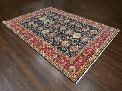 Black 9'0" x 11'11" Heriz Hand knotted Wool Rug - Sku: O084457