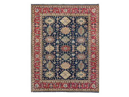 Black 8'2" x 9'11" Heriz Hand knotted Wool Rug - Sku: O084458