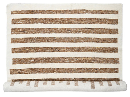 Brown 12'1" x 17'9" Modern / Contemporary Hand knotted Wool Rug - Sku: O084462