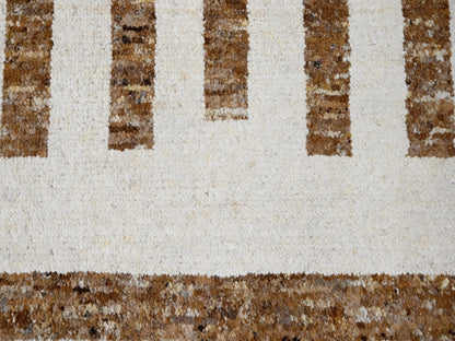 Brown 12'1" x 17'9" Modern / Contemporary Hand knotted Wool Rug - Sku: O084462