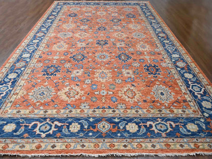 Orange 12'0" x 17'10" Oushak / Peshawar Hand knotted Wool Rug - Sku: O084467