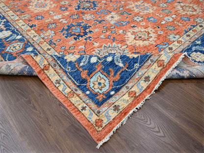 Orange 12'0" x 17'10" Oushak / Peshawar Hand knotted Wool Rug - Sku: O084467