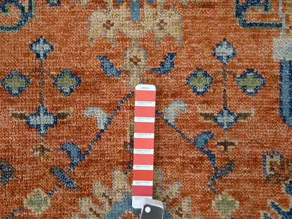 Orange 12'0" x 17'10" Oushak / Peshawar Hand knotted Wool Rug - Sku: O084467
