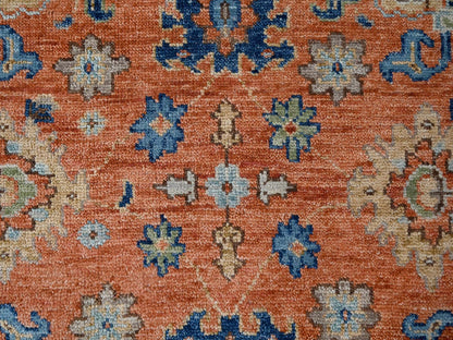 Orange 12'0" x 17'10" Oushak / Peshawar Hand knotted Wool Rug - Sku: O084467