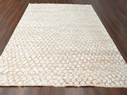 Brown 9'0" x 11'11" Modern / Contemporary Hand knotted Wool Rug - Sku: O084485