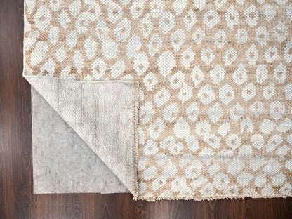 Brown 9'0" x 11'11" Modern / Contemporary Hand knotted Wool Rug - Sku: O084485