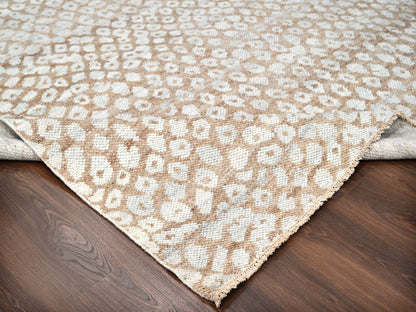 Brown 9'0" x 11'11" Modern / Contemporary Hand knotted Wool Rug - Sku: O084485