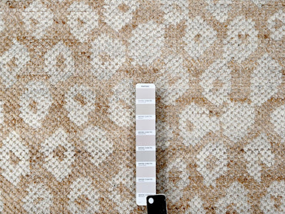 Brown 9'0" x 11'11" Modern / Contemporary Hand knotted Wool Rug - Sku: O084485