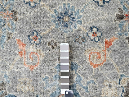 Oushak Oushak hand-knotted wool rug in Gray & Camouflage Gray, 12' x 17'9" — SKU O084491 (view 7)