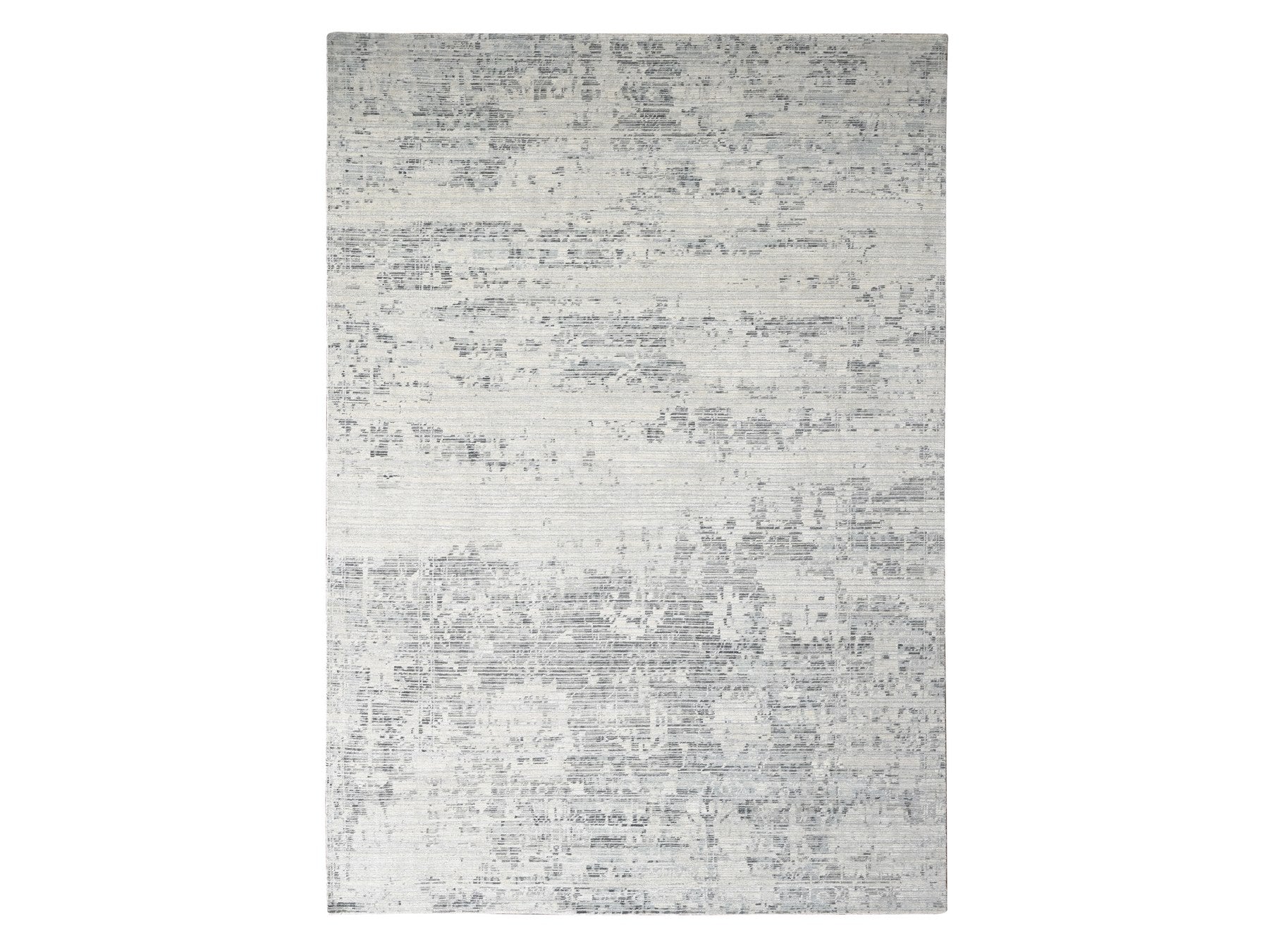 Modern / Contemporary hand-knotted wool rug in Ivory, 8'11" x 11'11" — SKU O084499