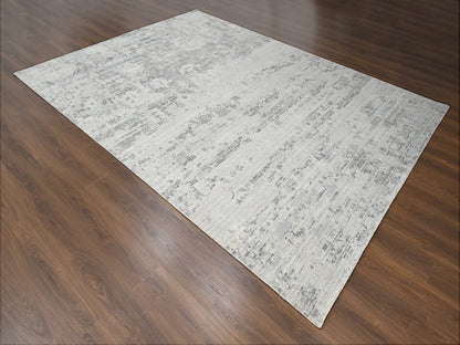 Modern / Contemporary hand-knotted wool rug in Ivory, 8'11" x 11'11" — SKU O084499 (view 3)