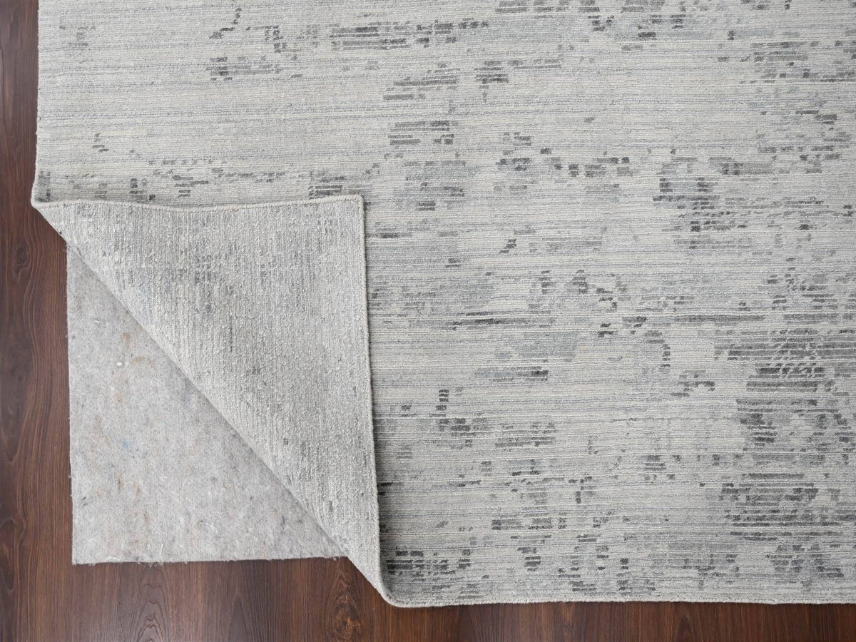 Modern / Contemporary hand-knotted wool rug in Ivory, 8'11" x 11'11" — SKU O084499 (view 4)