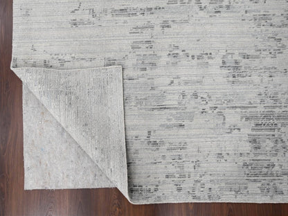 Modern / Contemporary hand-knotted wool rug in Ivory, 8'11" x 11'11" — SKU O084499 (view 4)